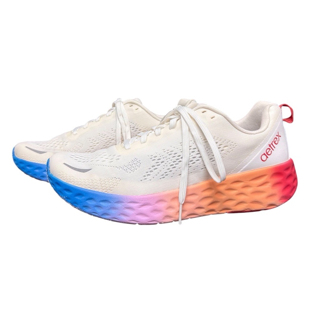 Aetrex Danika Women's Sneakers Ombré white/rainbow Sneakers Size-US 10/EU 41 EUC - Picture 3 of 13